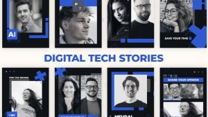 Videohive Digital Tech Stories Openers template preview