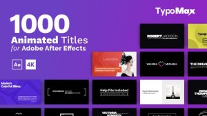 Videohive TypoMax - 1000 Animated Titles for After Effects Titles template preview
