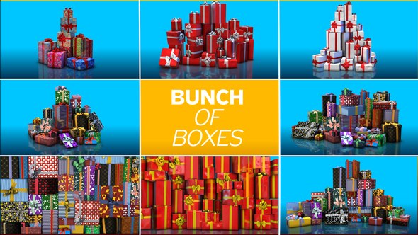 Videohive Gift Boxes Element 3D Pack Elements template preview