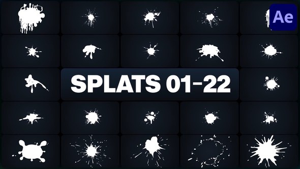 Videohive Splats Elements for After Effects Elements template preview