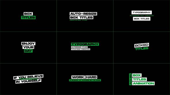 Videohive Box Titles | AE 51620102 Titles template preview