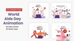 Videohive World AIDS Day Illustration Scene Elements template preview