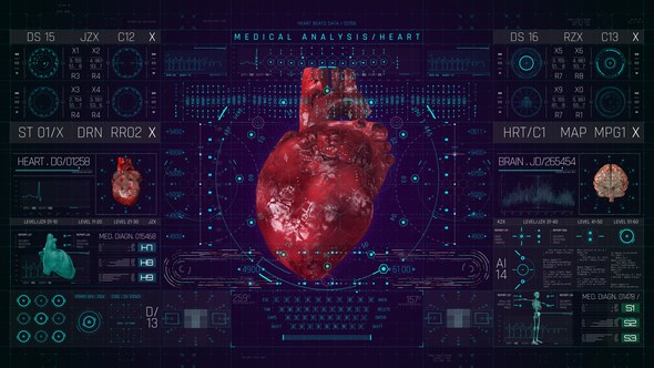 Videohive HUD PRO Medical Heart Elements template preview