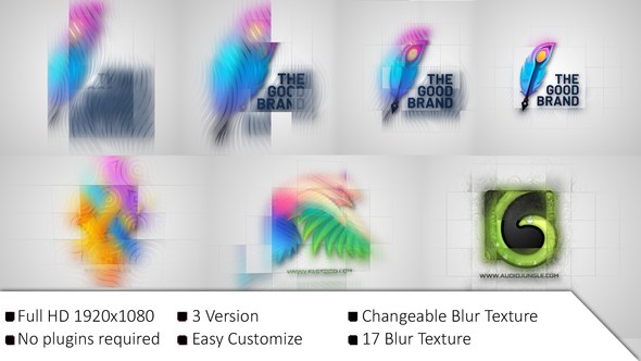 Videohive Blocks Blur Logo Reveal Logo Stings template preview