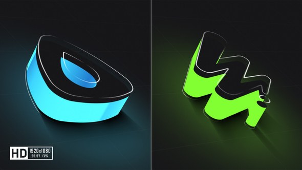 Videohive Glow 3D Logo Reveal Logo Stings template preview