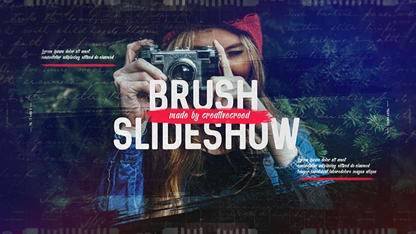 Videohive Brush Slideshow / Memories Photo Album / Family and Friends / Travel and Journey Openers template preview