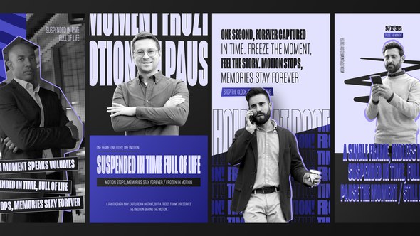 Videohive Freeze Frame Vertical Reels Pack Openers template preview