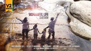 Videohive Wonderful Life Slideshow Video Displays template preview