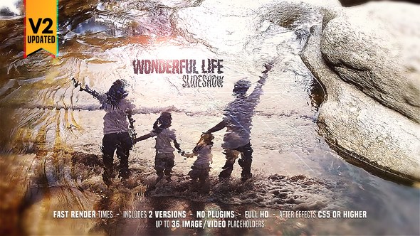 Videohive Wonderful Life Slideshow Video Displays template preview