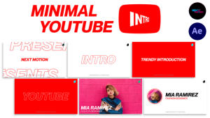 Videohive Minimal YouTube Intro Video Displays template preview
