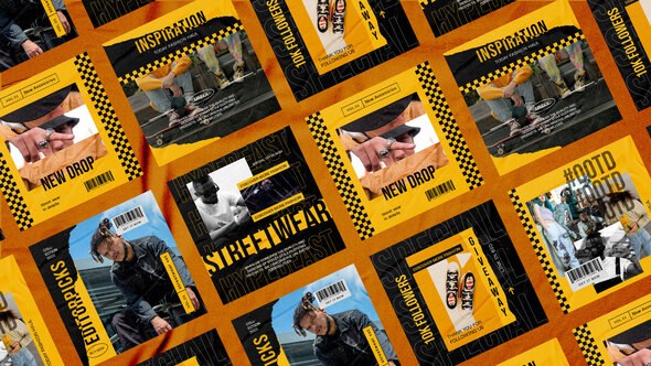 Videohive Rachet Streetwear Instagram Posts Product Promo template preview
