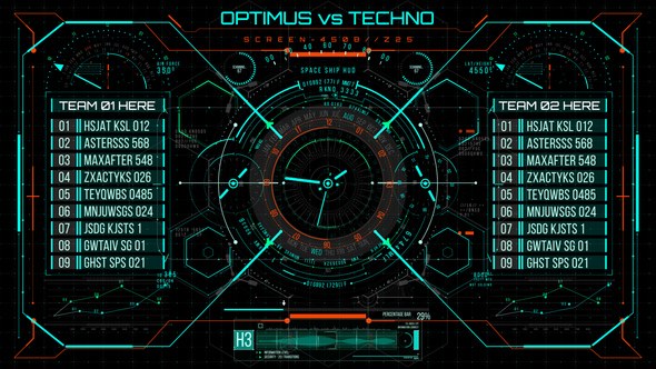 Videohive HUD700 Screen MATCH2 Elements template preview