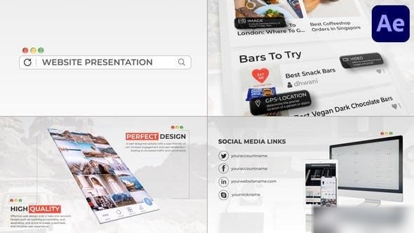 Videohive Clean Website Presentation for After Effects Openers template preview