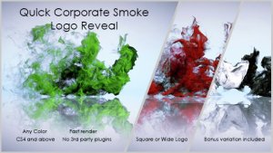 Quick Corporate Smoke Logo Reveal Video Displays template preview