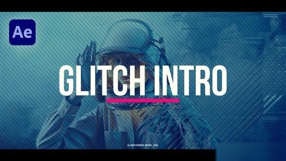 Videohive Glitch Intro Slideshow Openers template preview