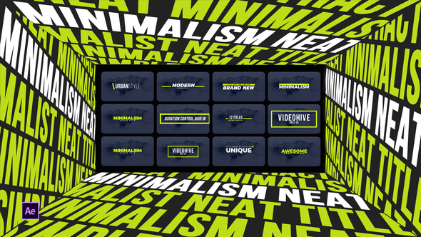 Videohive Minimalism Neat Titles | After Effects Titles template preview