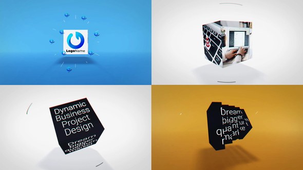 Videohive Business Cube Unveil Openers template preview