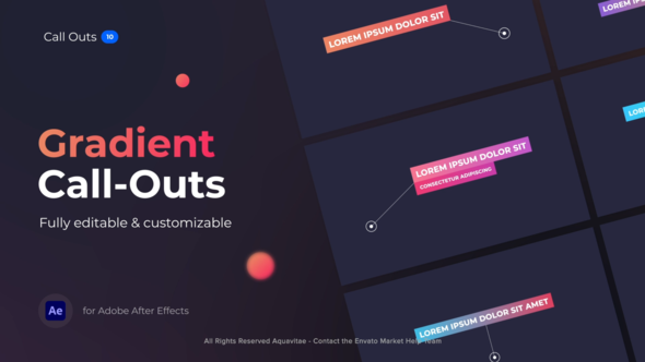 Videohive Gradient Call Outs Titles template preview