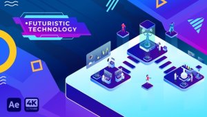 Videohive Futuristic Technology Isometric| After Effects Elements template preview