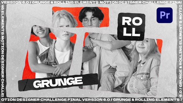 Grunge & Rolling Urban Opener Premiere Pro template preview