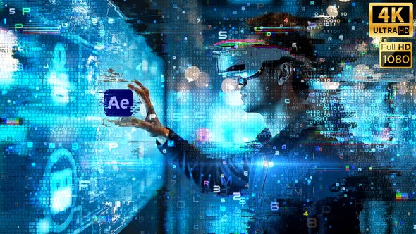 Videohive Virtual Transition into Cyberspace Elements template preview