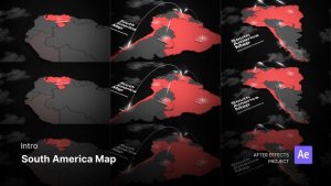 Videohive Intro - South America Map After Effects Project Files Broadcast-packages template preview