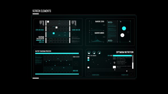 Videohive HUD Screen Battery Process Infographics template preview