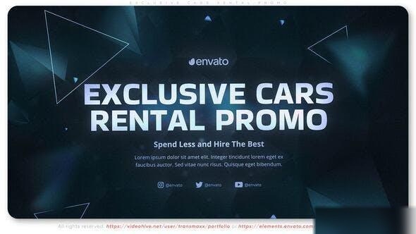 Videohive Exclusive Cars Rental Promo Openers template preview