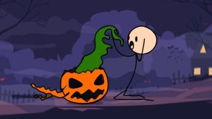 Videohive Stickman Halloween Logo Reveal Openers template preview