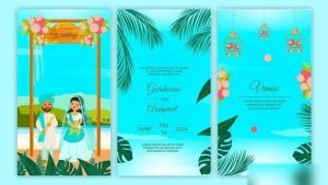 Videohive Traditional Punjabi Theme Wedding Invitation Story Video Displays template preview