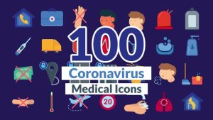 Hospital Icons Video Displays template preview