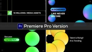 Startup Company Typography Intro Promo Premiere Pro template preview