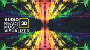 Audio React Music Visualizer 3D Video Displays template preview