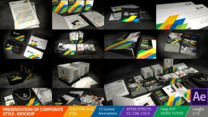 Presentation of Corporate Style - Mockup Video Displays template preview