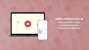 Videohive After Effects Simple Search Logo 4K for PC and Mobile Logo Stings template preview