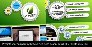 Videohive Clean Gear Company Promotion Openers template preview