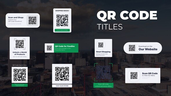 Videohive QR Code Titles 58999021 Elements template preview