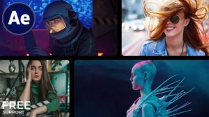 Multiscreen Slideshow | MOGRT Premiere Pro template preview