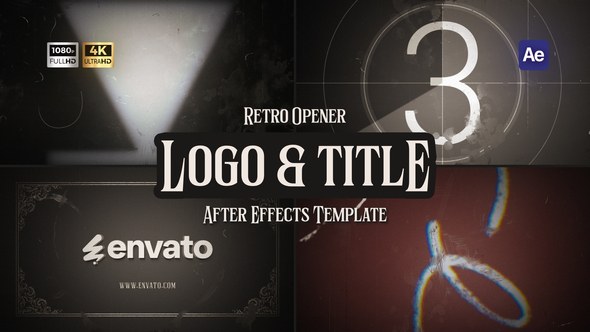 Videohive Retro Countdown Opener Logo Stings template preview