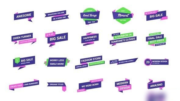 Videohive Origami Titles Titles template preview