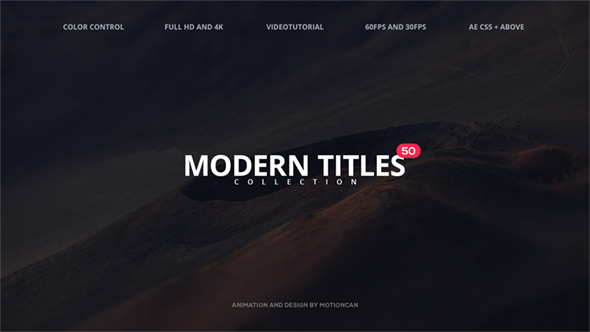 50 Modern Titles Video Displays template preview