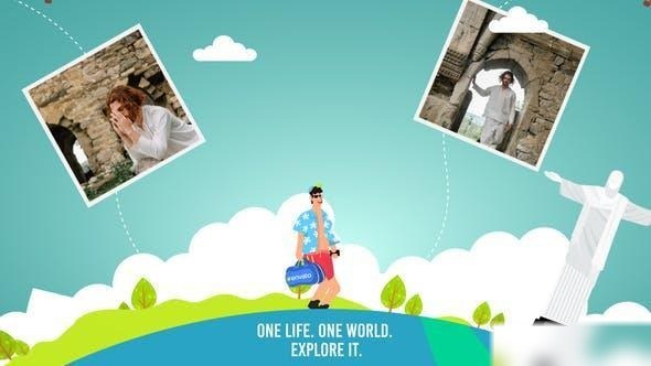 Videohive Travel Guy Openers template preview