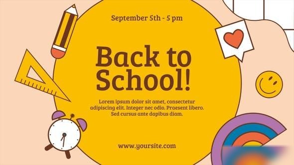 Videohive Back To School Intro Slideshow 38442698 Openers template preview