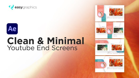 Videohive Clean & Minimal Youtube End Screens Template Elements template preview