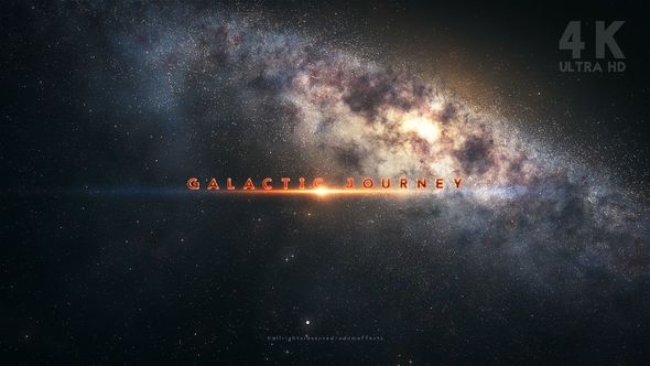 Galactic Journey Title Sequence Video Displays template preview