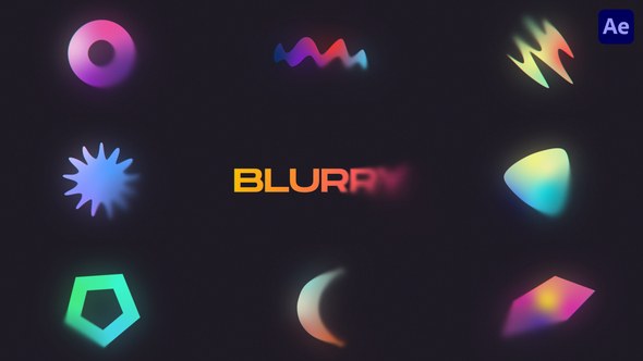 Videohive Blurry Shapes Elements template preview