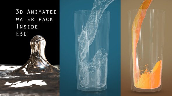 Videohive Animated 3d Water Pack Elements template preview