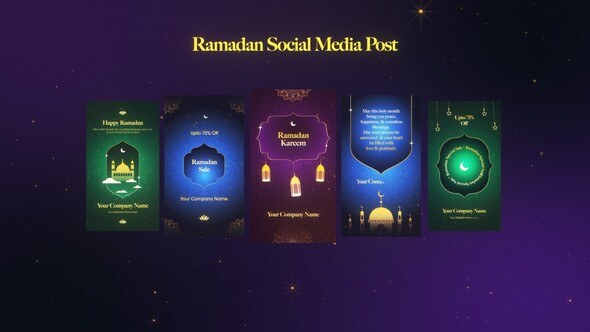 Videohive Ramadan Social Media Posts Ramadan template preview