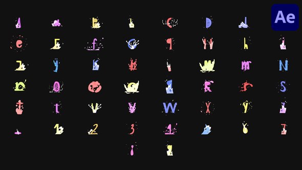 Videohive Cartoon Animated Typeface for After Effects Elements template preview