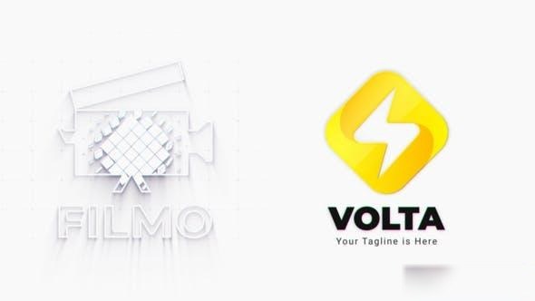 Videohive Clean Rhombus Logo Reveal Logo Stings template preview
